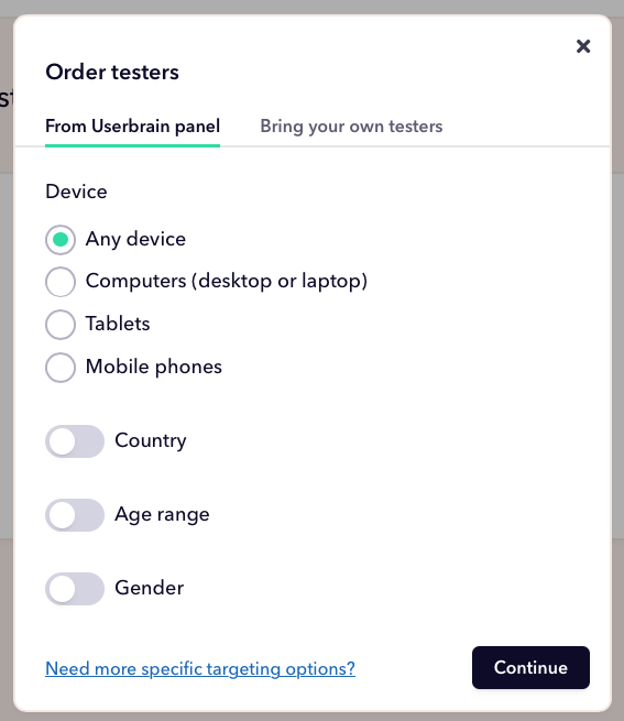 Order Testers