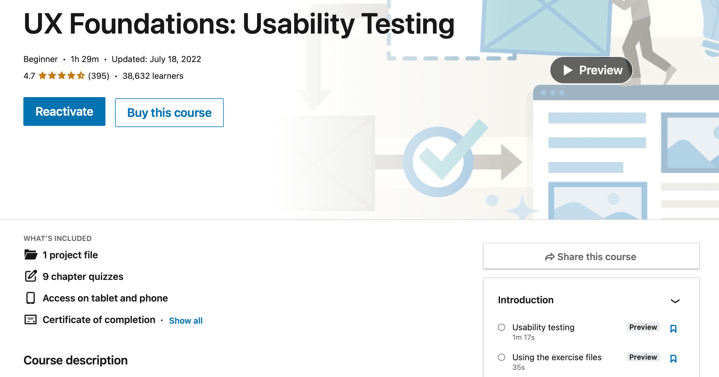 Best online usability testing course - UX Foundations Usability Testing
